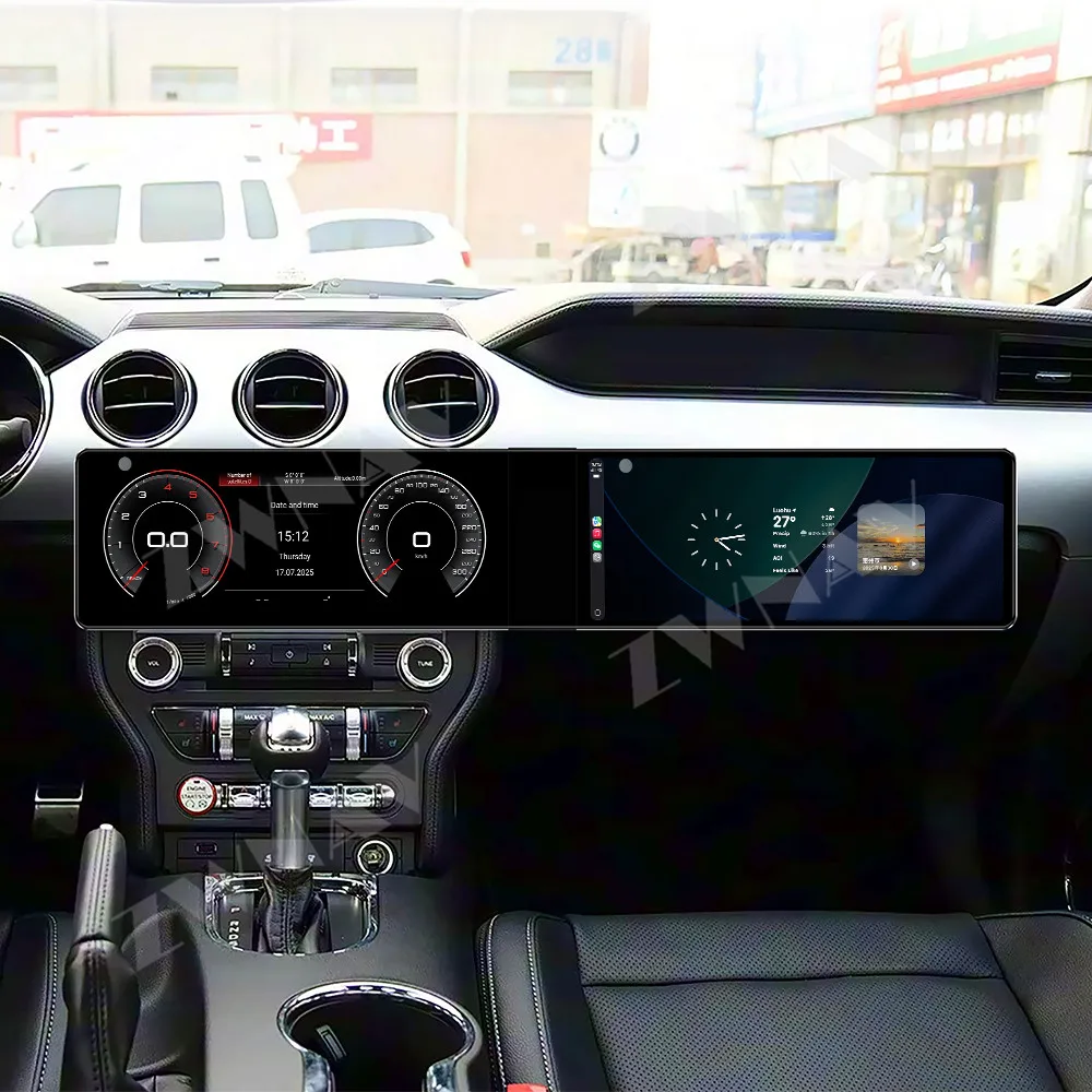 

For Ford Mustang 2015-2019 Android 13 12.3" Hd Touch Dual-Screen Car Gps Multimedia Player Interior Accessories Stereo Head Unit