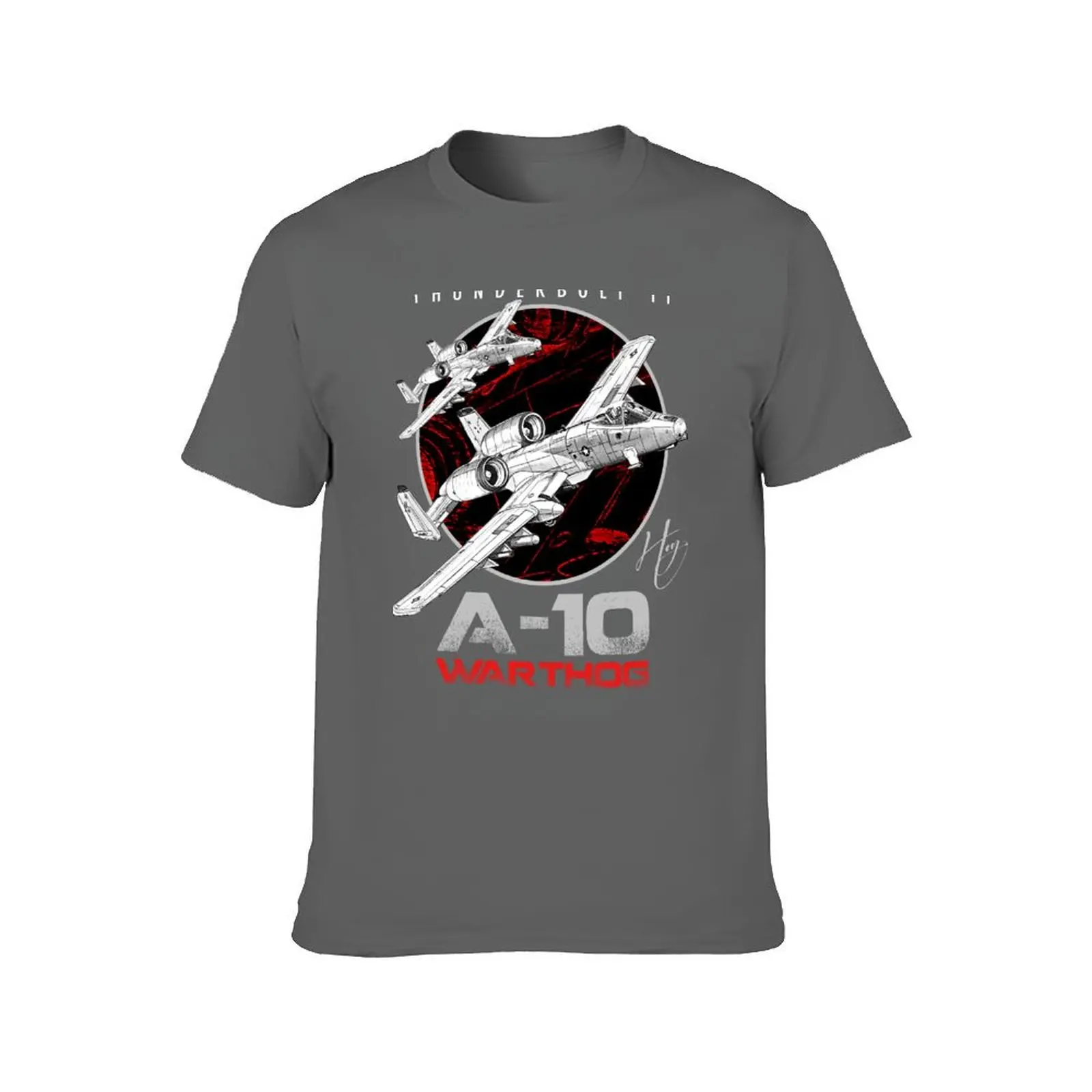 A-10 Thunderbolt II Warthog subsonic attack aircraft nicknamed Hog Us Air Force Fighterjet T-Shirt man t shirt cotton T-Shirt