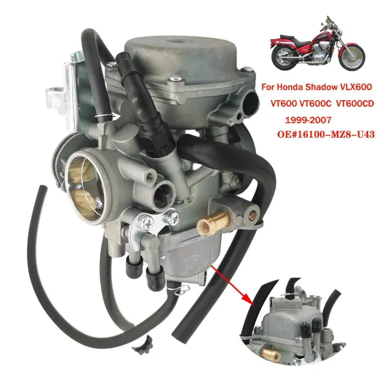 

For Honda Shadow VLX600 VT600 VT600C VT600CD Deluxe 1999-2007 Carburador 16100-MZ8-U43 Carburettor VT VLX 600 Carburetor