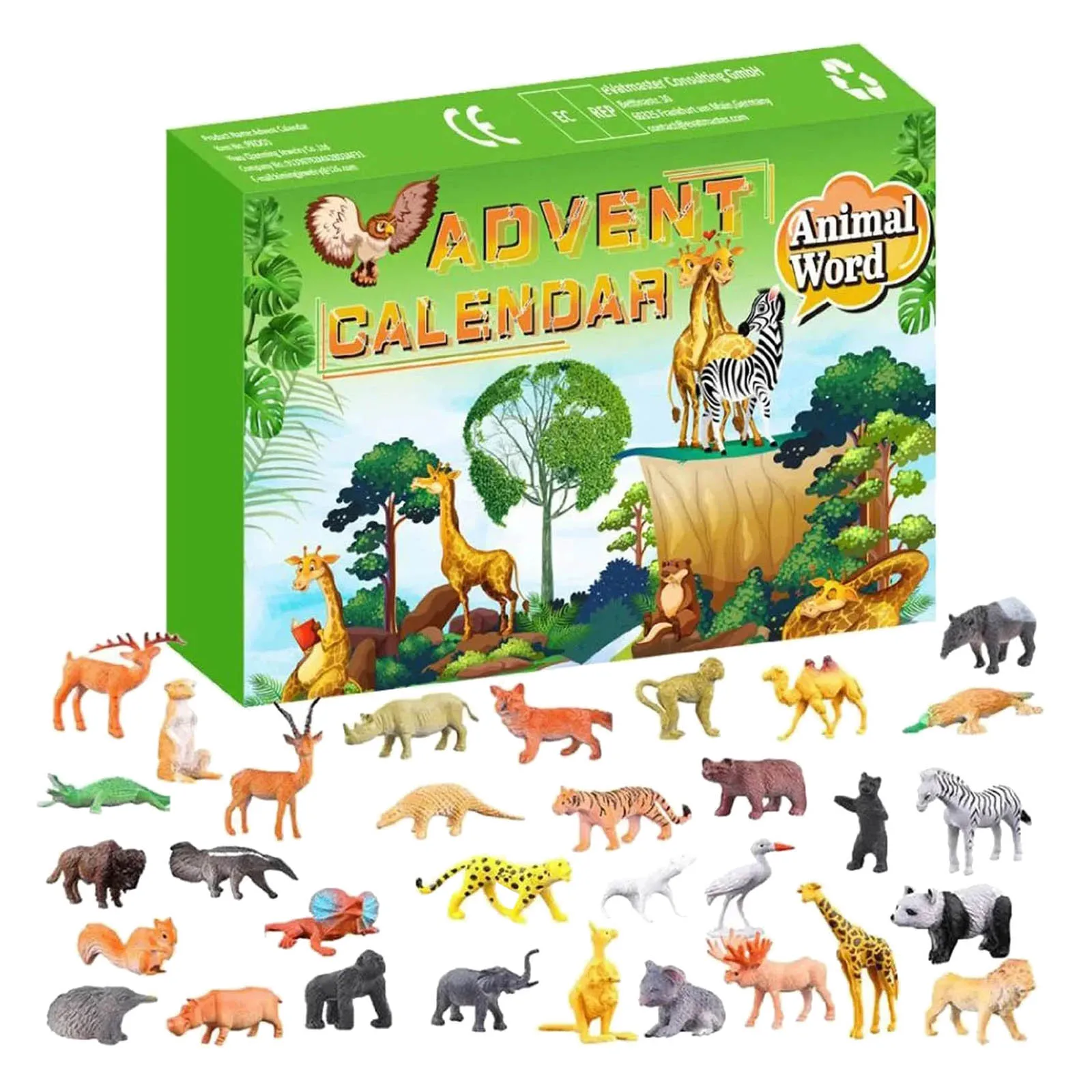 Kalender Advent Digital Penghitung Waktu Permainan untuk Natal, Kalender Hitung Mundur 24 Hari, 24 Buah Ornamen Beraneka Ragam untuk Penghitung Waktu Putar Dapur