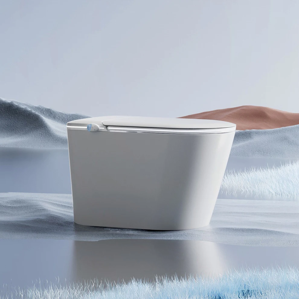 sk-Fully Automatic Light-Integrated Intelligent Remote Control Toilet Water Pressure Limit Bowl Shape Foam Shield Floor Mounted#