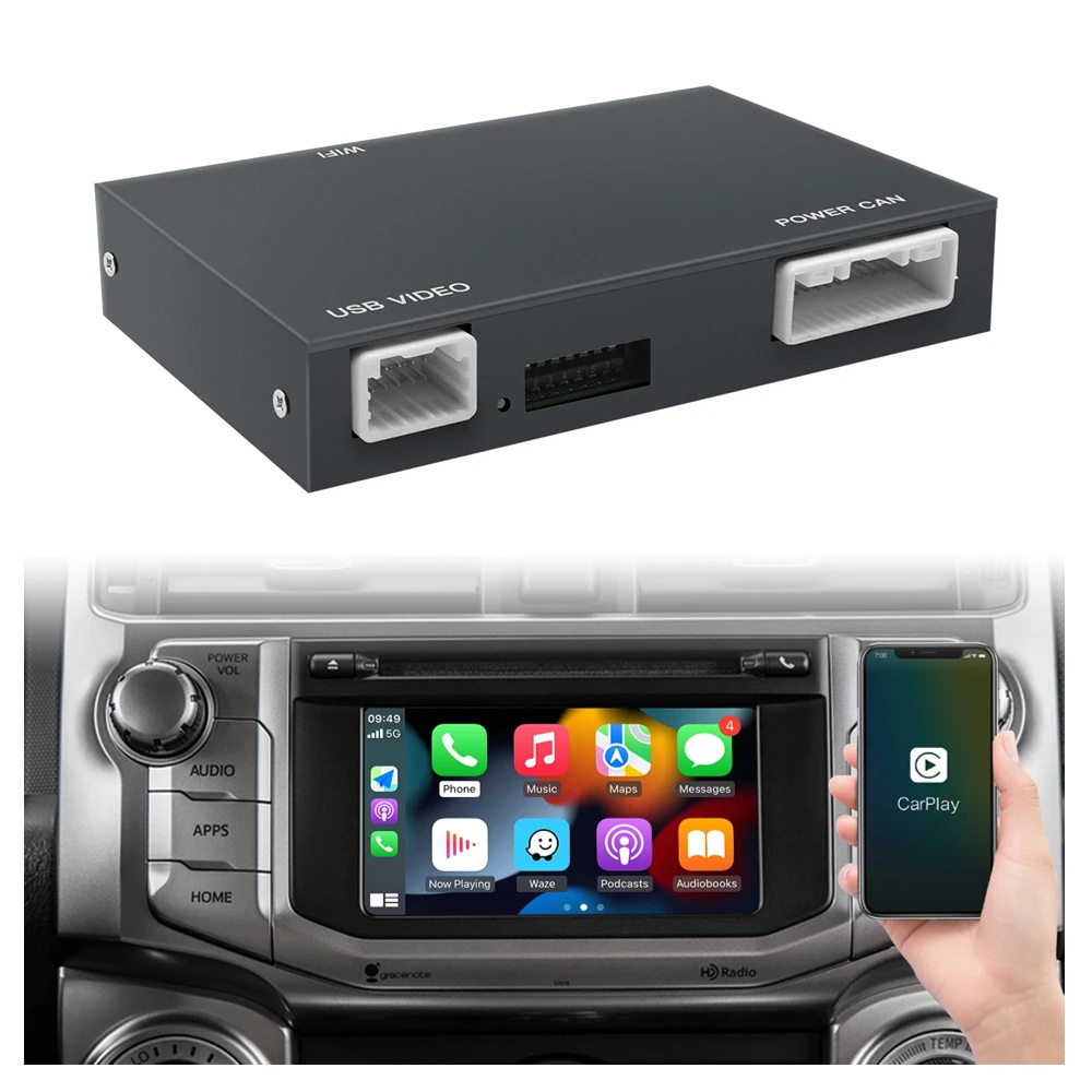 Plug-n-Play CarPlay Android Auto Module Box - Mirror Link USB Siri Voice Command Adapter For Highlander Prado Touch2 CPAA System
