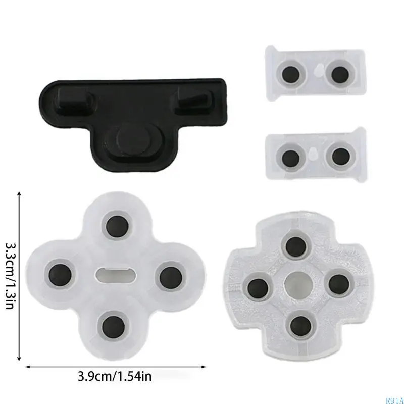 R91A 5PCS/ชุดปุ่มกดยางซิลิโคนนำปุ่มกดแทน