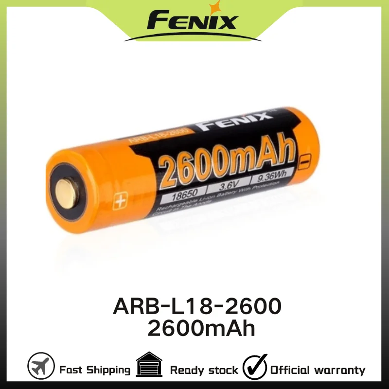 Fenix ARB-L18-2600 3.6V 2600mAh 18650 Rechargeable Li-ion Battery