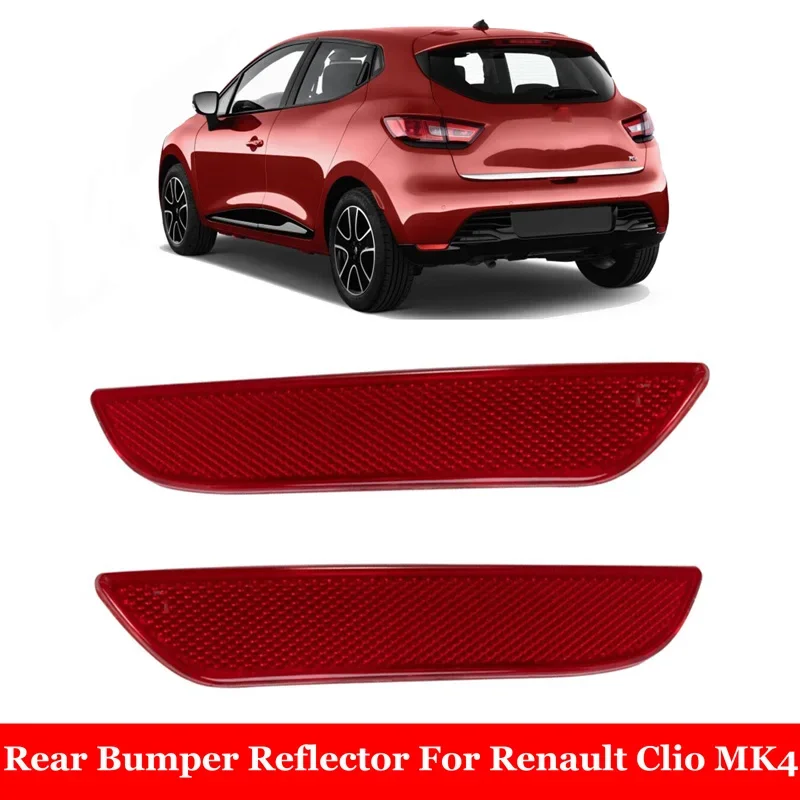 265659650R Car Rear Bumper Reflector Auto Reflective Strips Decorative Parts For Renault Clio MK4 09 Tce 12 16v 2012 2013-2021