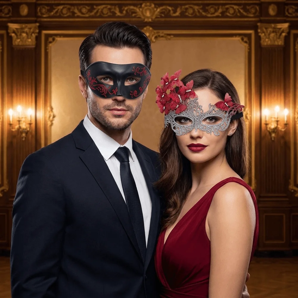 Multicolor Half-Face Lace Mask Seductive Style rhinestone Masquerade Mask Fancy Prom Cosplay Halloween Festival Party Mask