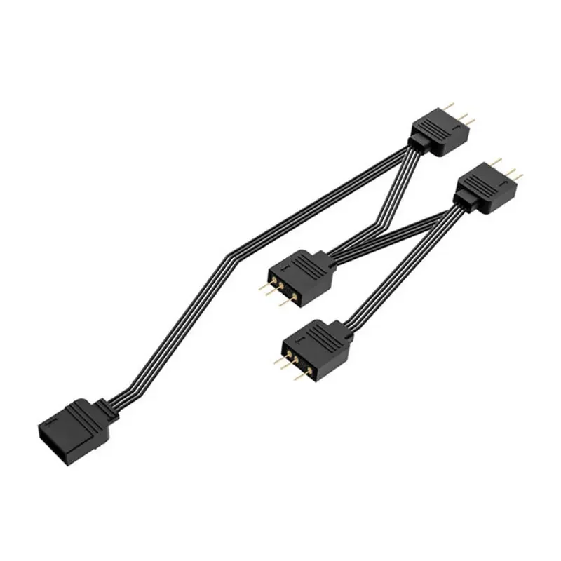 3pin 5v ARGB 1 to 4 Light Extension Cable LED Stripe Controller ARGB to Fan Hub