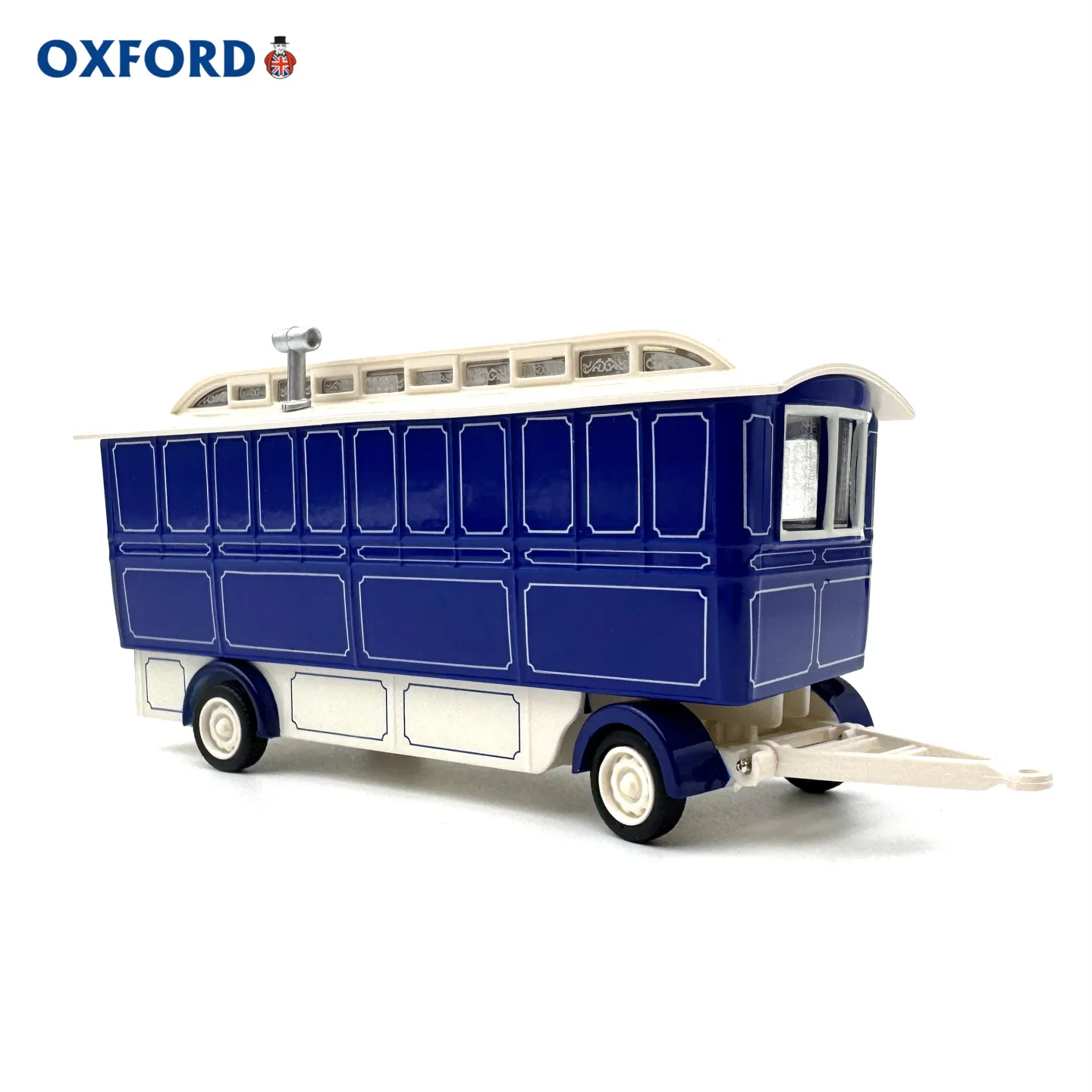 Diecast OXFORD 1:76 Scale Vintage Grand Tourist Trailer Alloy Car Model
