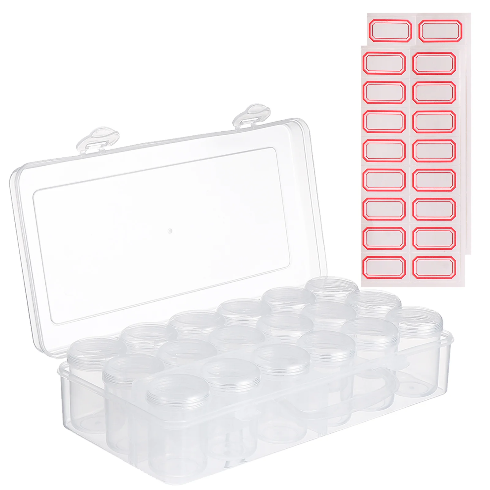

1 set 18 Compartments Bottle Holder Transparent Durable Plastic Plastic Box Box For Oil Bottles Storage Organizer Case