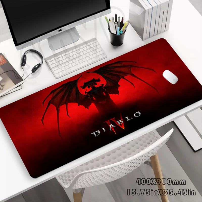 

Diablo IV Locking Edge Mouse Mats Large Natural Rubber Mouse Pad Waterproof Desk Mat Gamer Mousepad Desk Pad Design Table Carpet