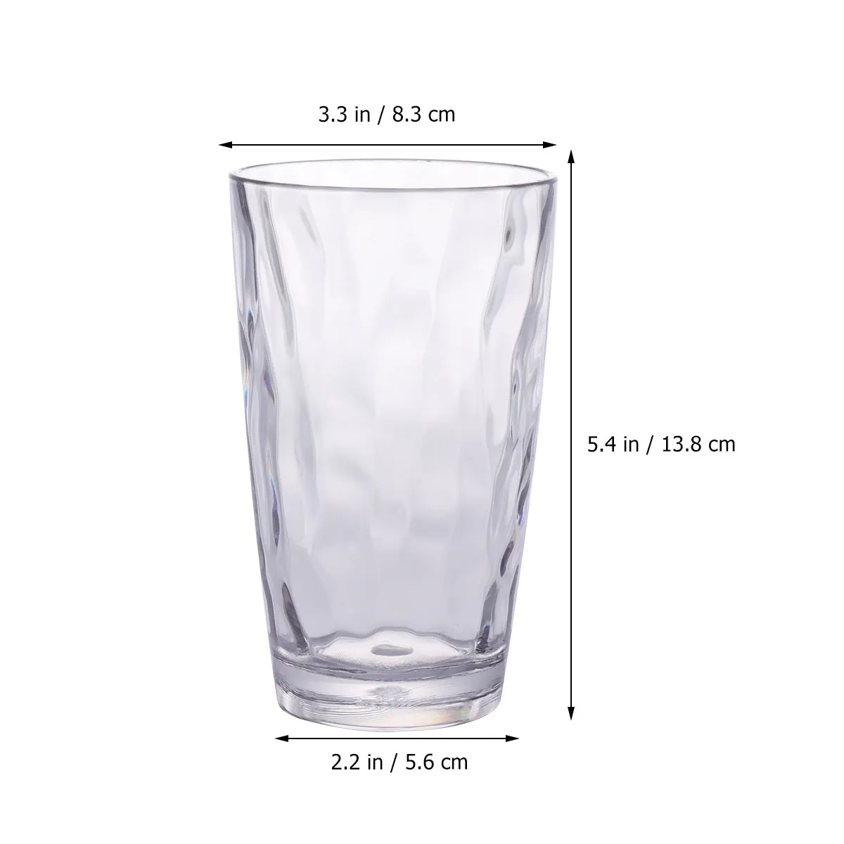 

Water-stitched Cup Drinking Glasses Dishwasher Safe Cups Acrylic Drinkware Glassware Kitchen Clear Plastic Tumblers Unbreakable