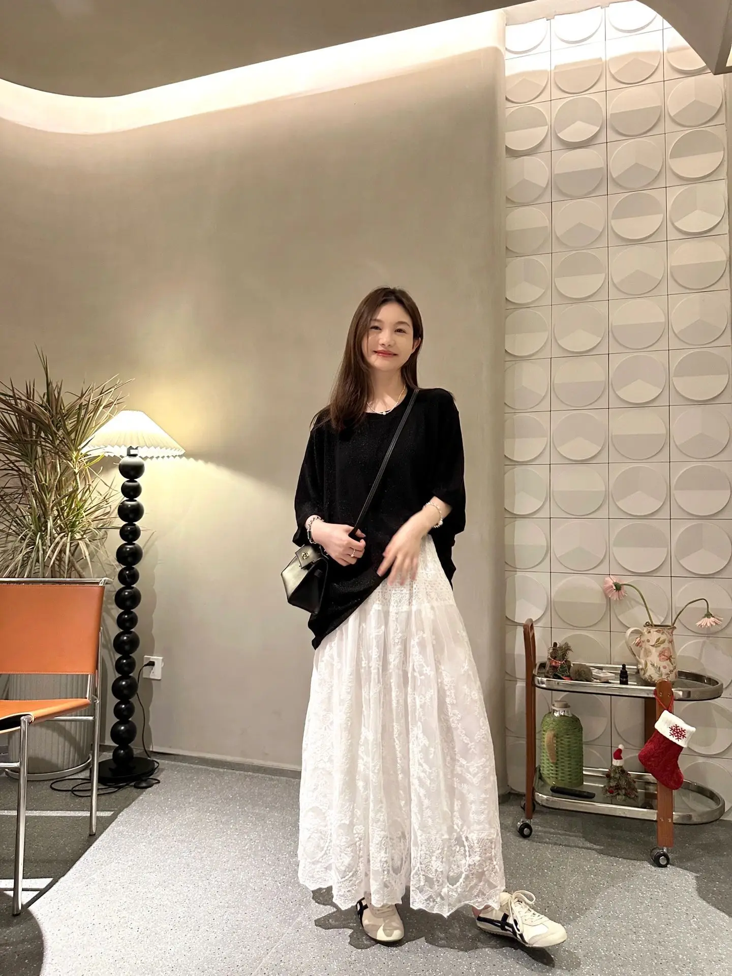 Big Swing Hook Flower Lace Fairy Skirt, Elastic Waist, Heavy Industry Embroidery, Long Skirt, New Korean Version,  A-line skirt