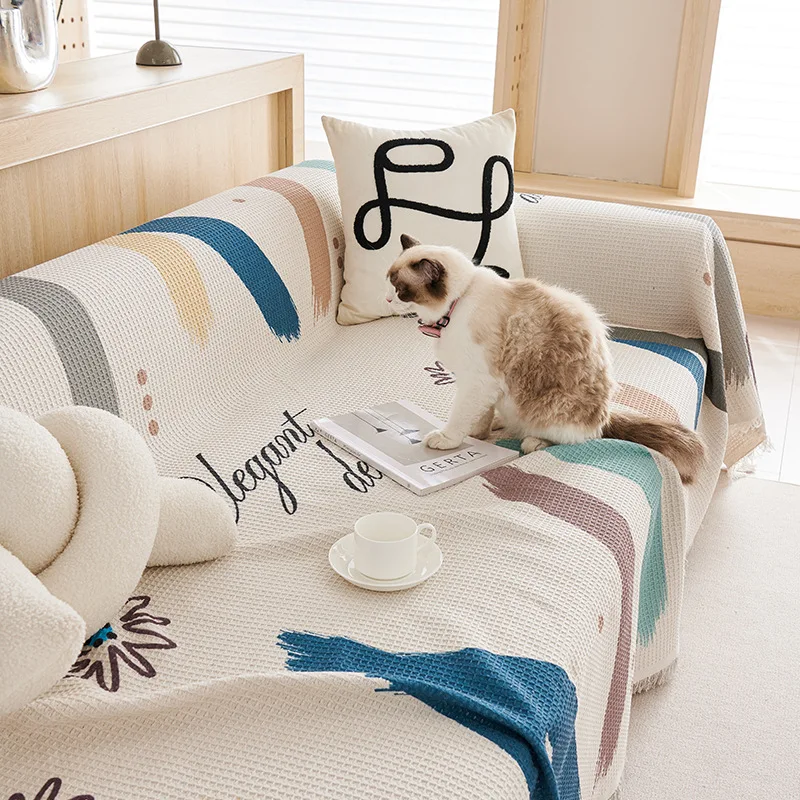 Thick Sofa Protector Soft Pet Friendly Multifunction Sofa Towel Easy-care Sofa Cover for Living Room