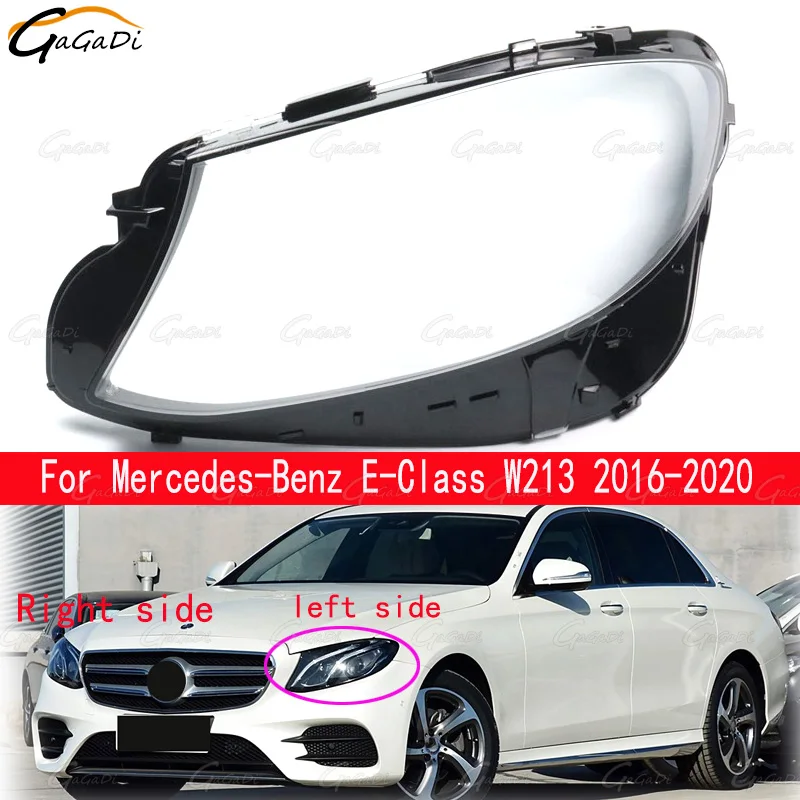 Fit For Mercedes-Benz E-Class W213 E200L E300L E320L 2016-2020 Front Headlamps Cover Waterproof Clear Headlight Lens