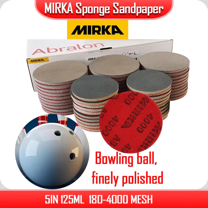 Original Mirka Sponge Sanding Grinding Disc 5In125mm Round Hook and Loop Car Paint Polishing Beauty Sandpape