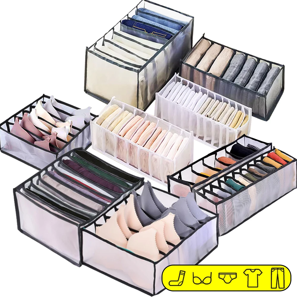 Шкаф для хранения джинсов, 7/9/11 сеток, шкаф, отделение для одежды, ящик для хранения джинсов, складные носки, брюки для хранения