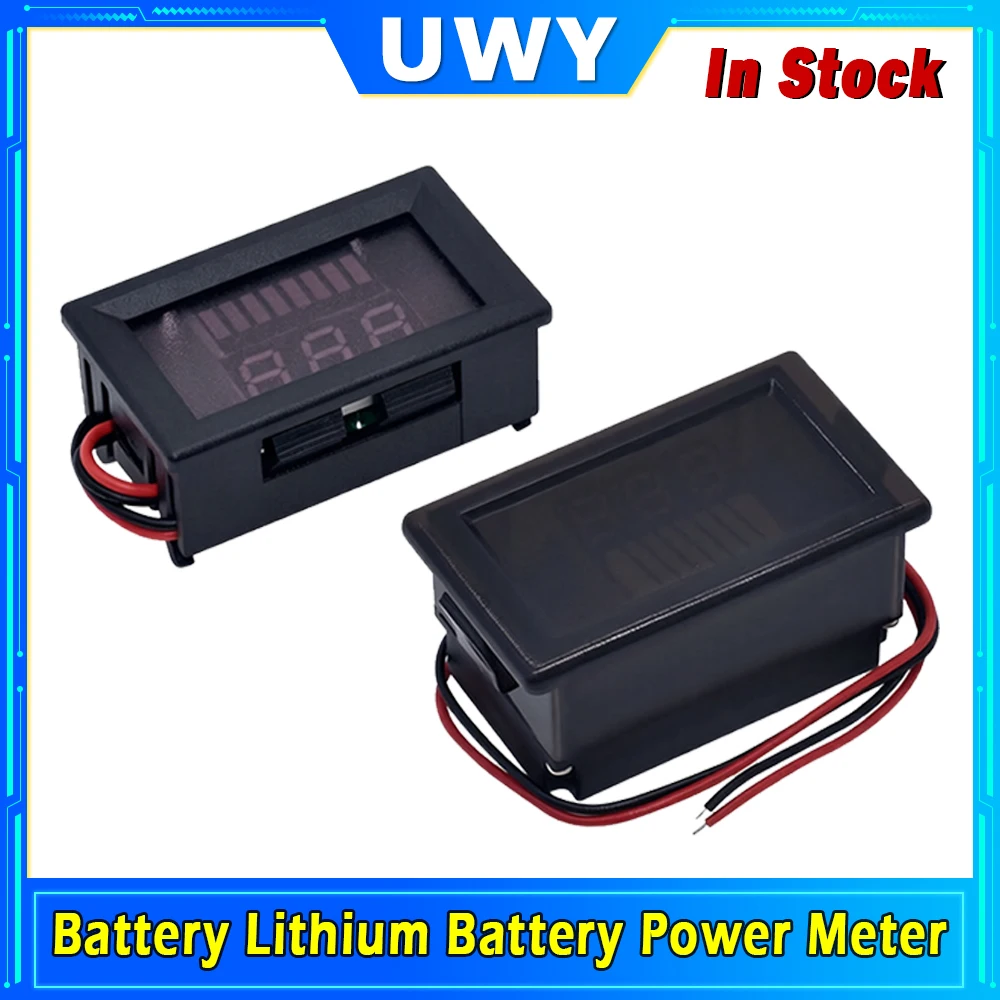 DC 12‑84V Digital Battery Voltage Power Meter LED Display Voltmeter Battery Capacity Indicator Waterproof Optional