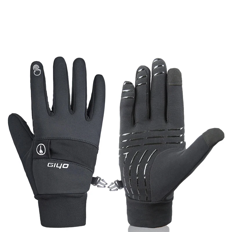 AliExpress NONE GIYO Winter Cycling Gloves Men Women Touch Screen Anti-slip Windproof Thermal Gloves Bicycle Outdoor Sports Full Finger Mittens