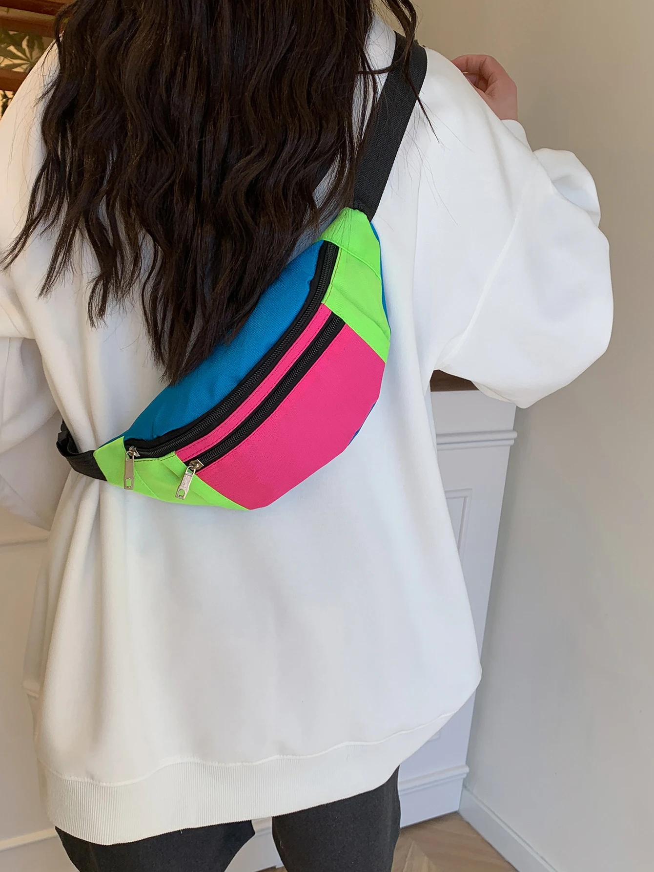 Taille Tasche Frauen Männer Tasche Mode Lässig Brust Handtasche Fanny Pack Sport Reise Geldbörse Taille Pack Bauch Taschen Fall – Detail 7