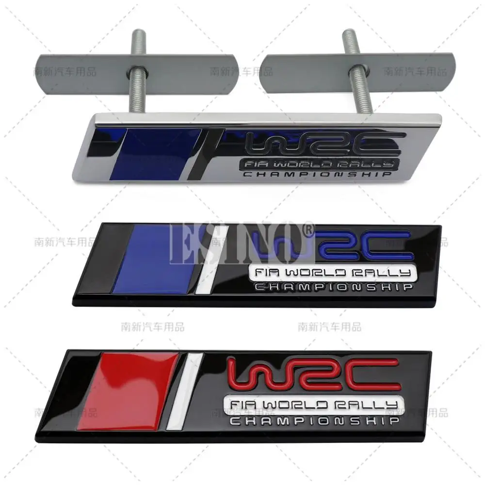 

Car Styling 3D WRC FIA World Rally Championship Universal Metal Front Grill Badge Decorative Emblem Car Accessories