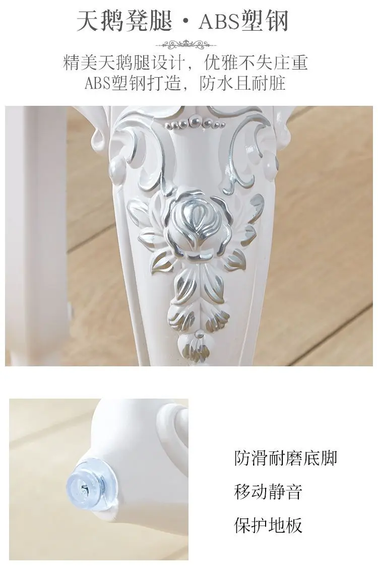 European American Style Dressing Stools Makeup Stool Soft Small Square Ottomans Household Chairs Princess Bedroom Nail Stools