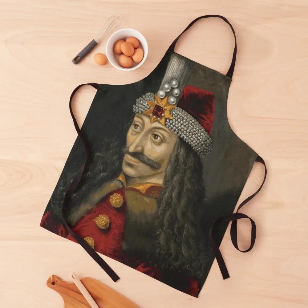 Vlad Tepes Vintage Color Graphic Count Dracula Vampire Apron Kitchen For Men Bib For Kitchen Apron