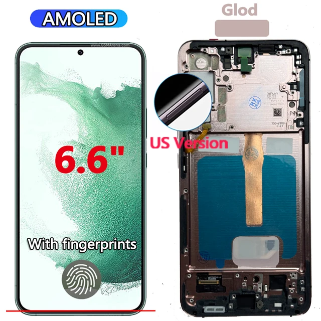 Nieuw AMOLED-scherm voor Samsung Galaxy S22+ 5G LCD-scherm Touchscreen Digitizer voor Samsung S22 Plus 5G LCD-scherm vervanging