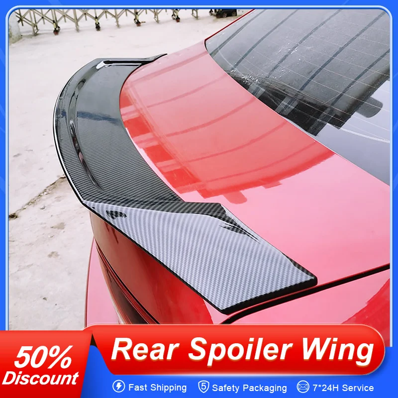 

For Mazda 3 Sedan 2014-2022 R Style Rear Trunk Lid Car Spoiler Duck Tail Lip Wings Black Carbon Exterior Tuning Accessories Part