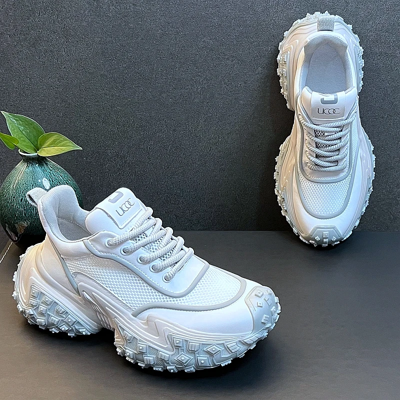 

New Arrival Men Fashion Casual Dad Shoes Spring Summer Autumn Luxury Designer Youth Trending Thick Bottom Mesh Breath Sneakers