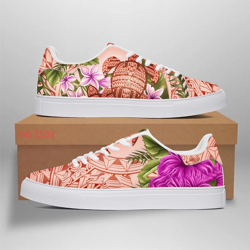 Heren Lederen Sneakers Unisex Veterschoenen Vrouwen Schildpad Hawaiiaans Patroon Groot Maat 48 Casual Schoenen Zapatillas Mujer