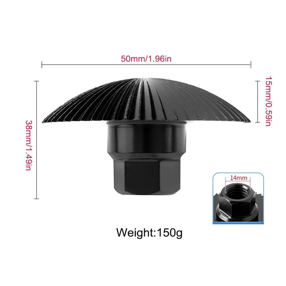 50/70mm Arc-shaped Grinding Head For M14 Threads For Shaping Wood Metal Removal And Engraving Projects