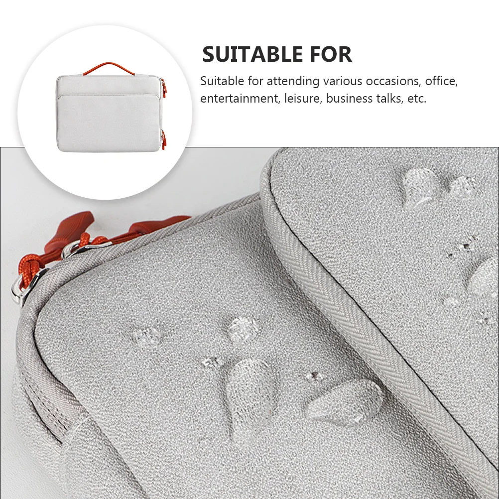 

Laptop Case Bag Tote Carrying Water Proof Light Grey Felt Computer Handbag Travel