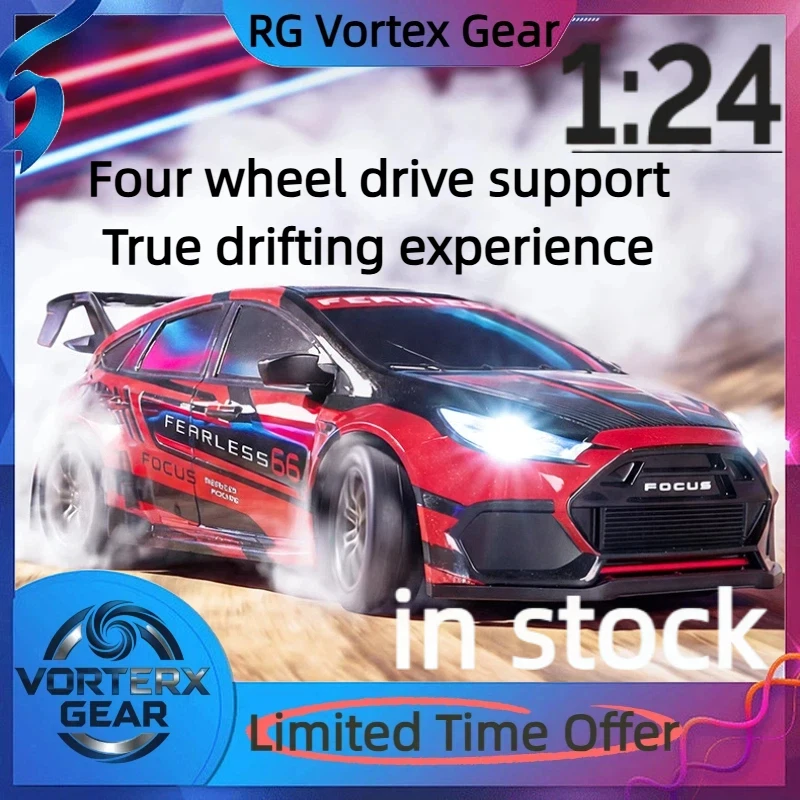 【In Stock】1/24 Rally Drift Car 2.4g Four Wheel Drive Racing Toy Remote Control Rc Car Entry Level Boy Remote Control Model Gift