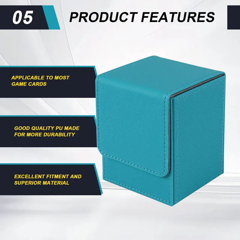 علبة البطاقات صندوق سطح السفينة الأكمام بطاقات سطح السفينة صندوق الألعاب لمجلدات Yugioh MTG: 100+