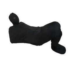 Unisex Mummy black Spandex Mummy Suit Outfit Costumes Sleeping Bag With inner sleeves Halloween Cosplay Suit open mesh eyes