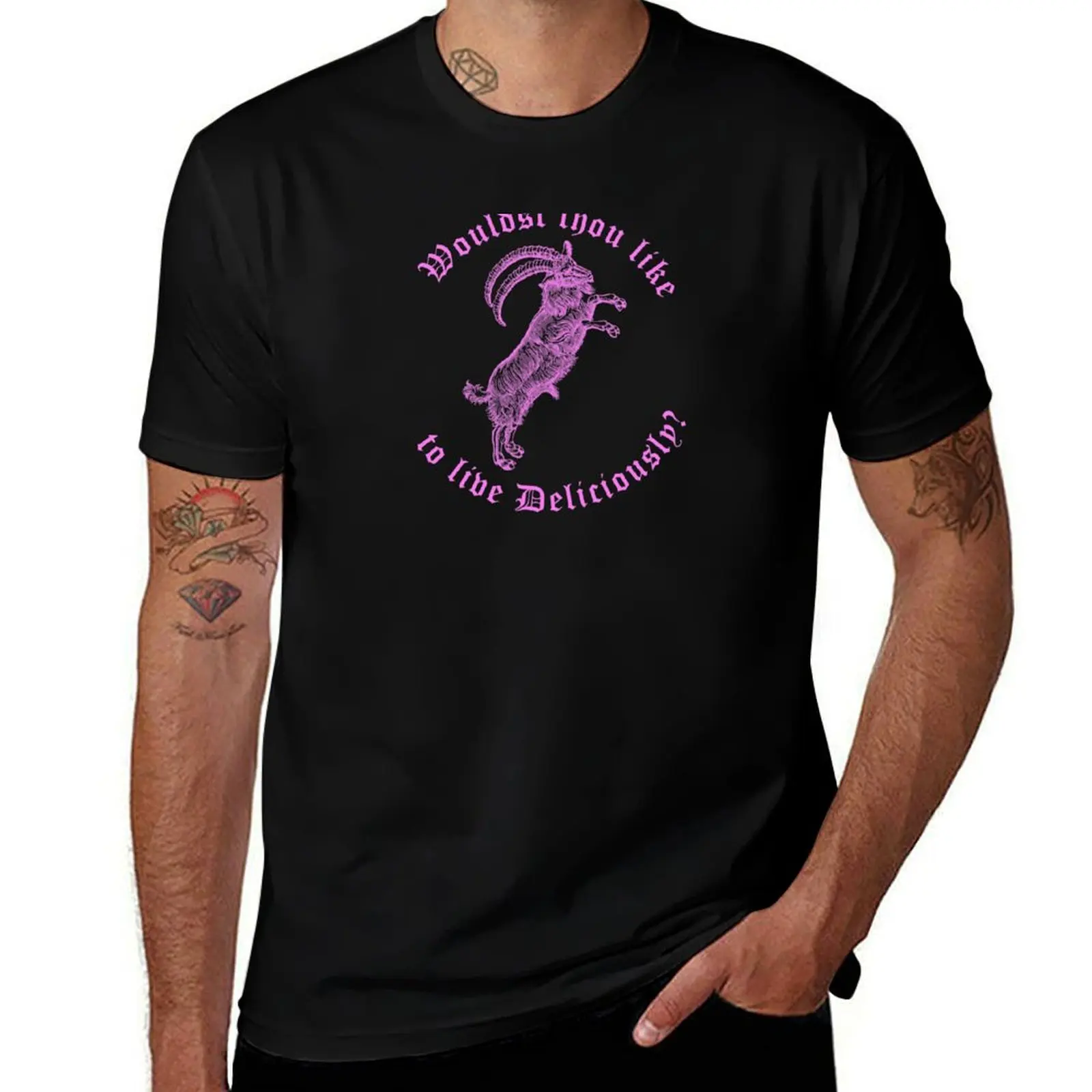 

Pink Phillip: Wouldst Thou Like To Live Deliciously T-Shirt t shirts for man graphic funny cotton t shirts man 100% T-Shirt