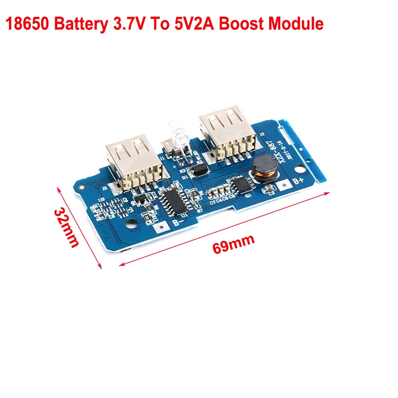 18650 Battery 3.7V To 5V2A Boost Module DIY Mobile Power Motherboard/charging Treasure / Circuit Board