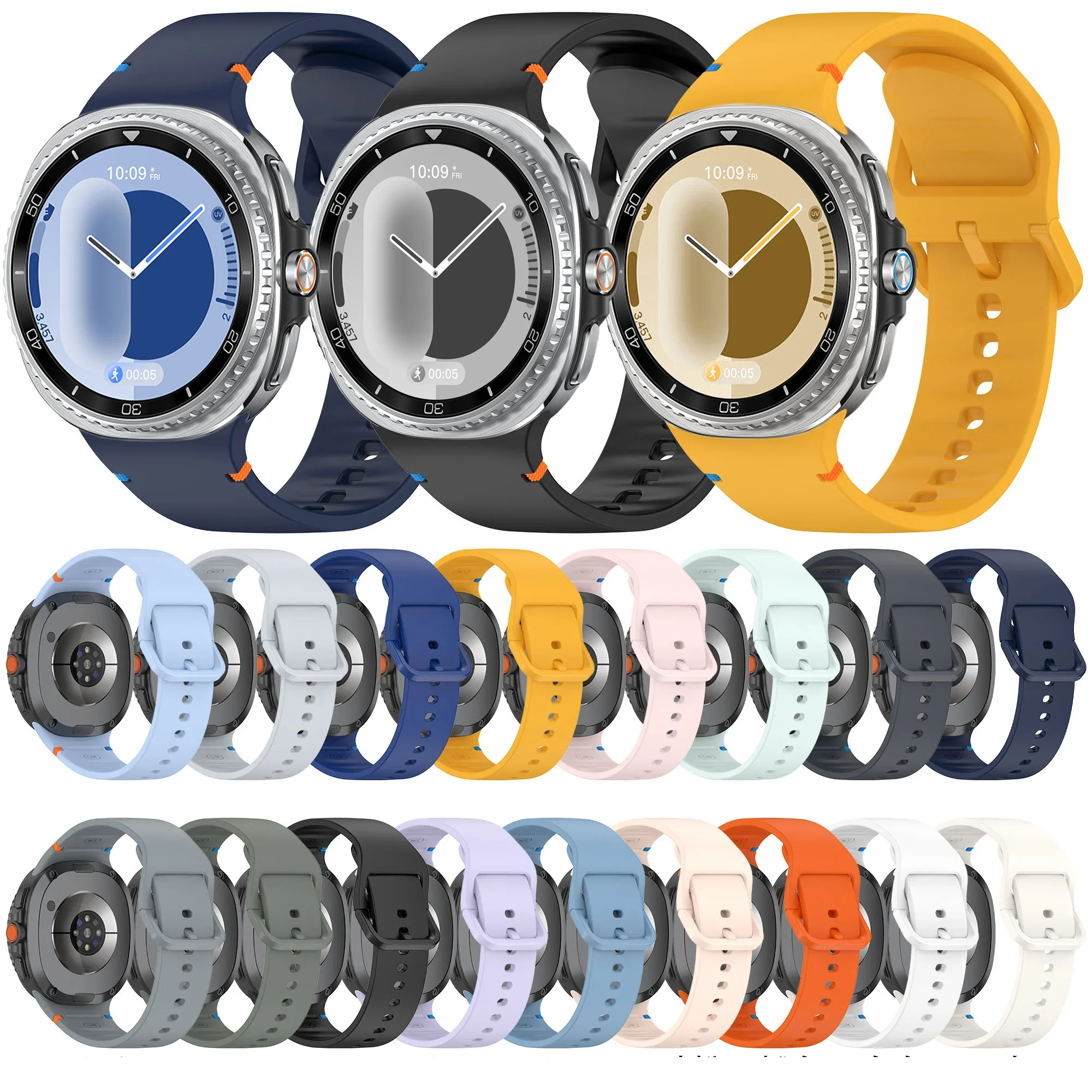 Offizielles Sport-Silikonarmband für Samsung Galaxy Watch 8 Classic 46mm Armband Galaxy Watch 8 40mm 44mm Band Correa