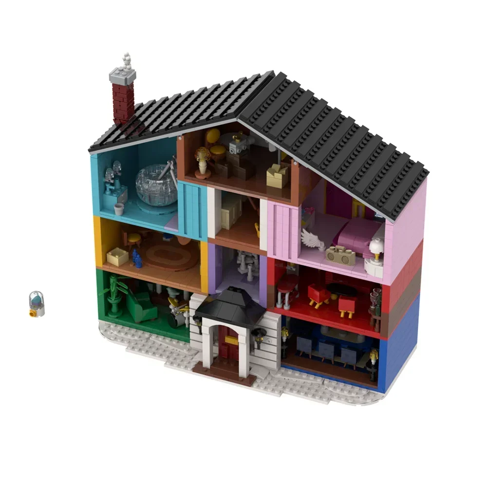 Gobricks MOC Tayloredss Lovers House 9, verschillende kamers Bouwsteen Make-up Kamer/Bar ontvangstruimte/kleedkamer Speelgoed kinderen Gift