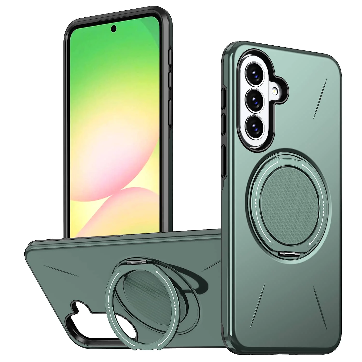 Magnetic Case for Samsung Galaxy A57 A56 A37 A36 A27 A26 A17 A16 A15 A14 A06, Compatible with Magnetic, 360° Rotatable Stand