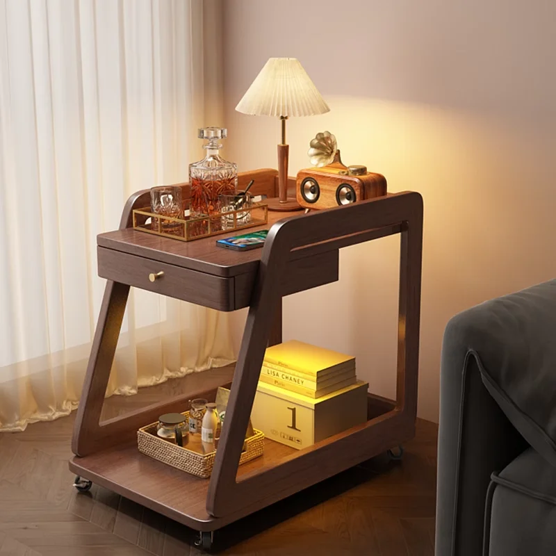 طاولات القهوة الحديثة المتنقلة بالكون تصميم أنيق على شكل طاولات القهوة القابلة للطي شقق فاخرة Stolik Kawowy أثاث المنزل #1