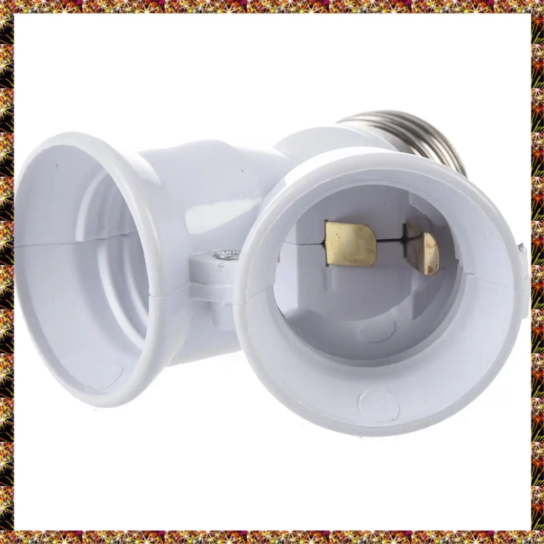 

BTCL 5X E27 Base Light Lamp Bulb Socket 1 To 2 Splitter Adapter
