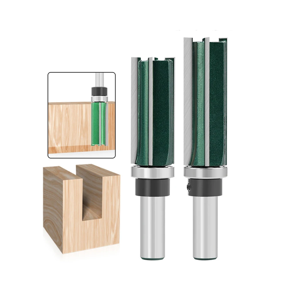 

1pc 12mm Shank Cutter Router Bit Trimming Woodworking Cutter Four Blades For Furniture Making Power Tool Parts