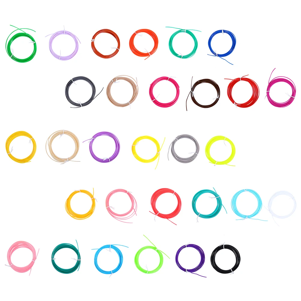 

30pcs Consumables 3D Printer White Compatible Refills Kids Toy Bright Color Printing Supplies