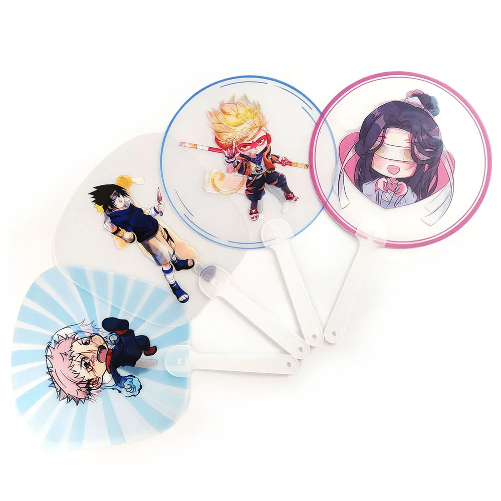 Customized Hand Fan Clear Plastic Printed For Advertising Kpop Idol  Anime  MOQ 50 Pieces