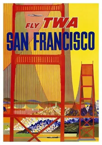 SAN FRANCISCO  Vintage Retro  Vintage Retro Airline Travel Metal Sign Bar Plaque