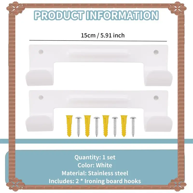 24-Hour Delivery 2Pack Ironing Board Hanger,Wall Ironing Board Holder For Laundry Rooms