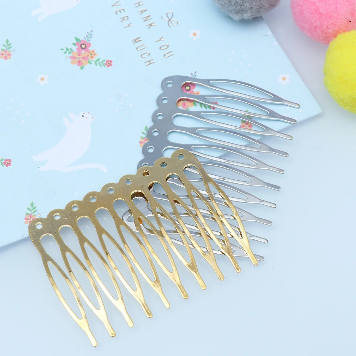 30 Pcs Headgear Bride Teeth Hair Comb Clip Eye Patches for Adults Alloy Side Combs