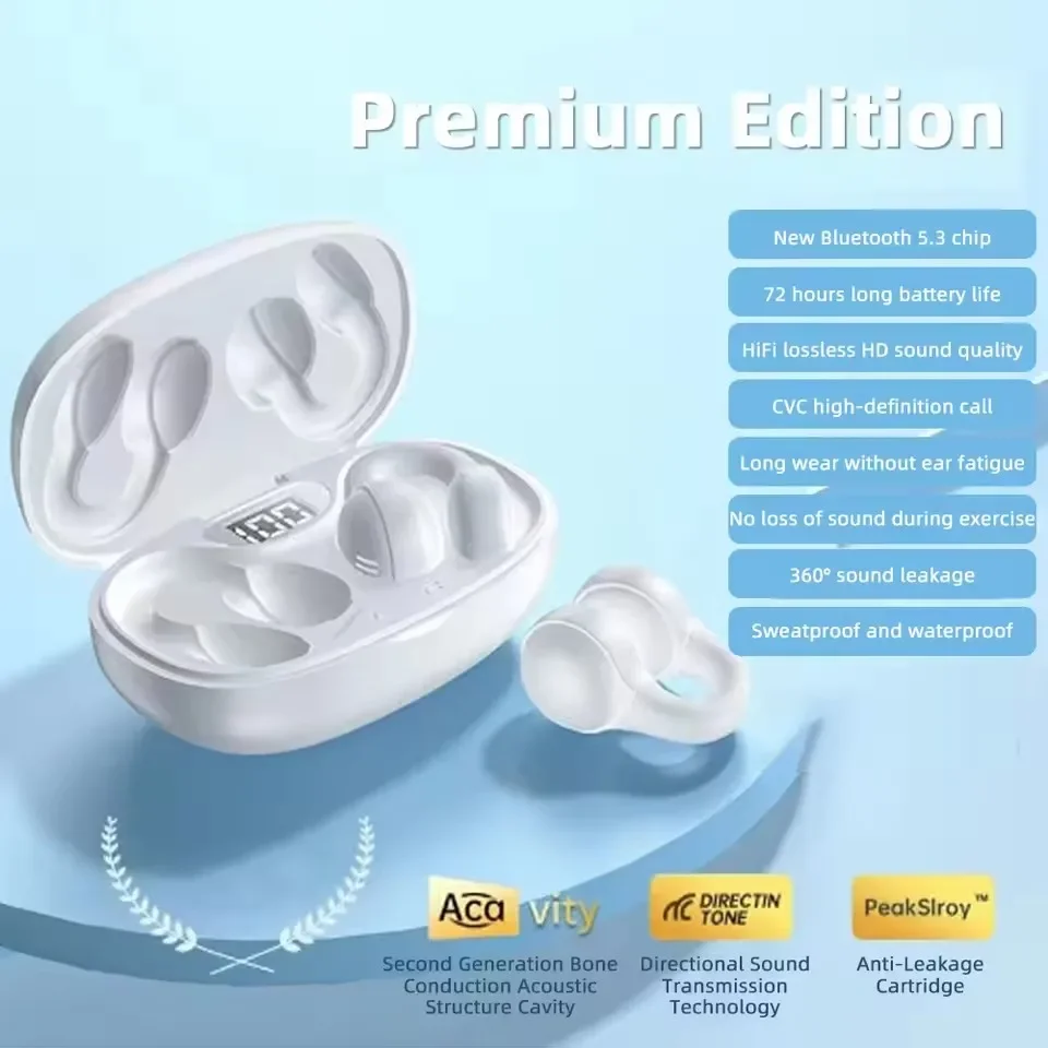 

ZLRLMHY X58 Wireless Bluetooth Earphones! Open Clip Design, Stable Wearing To Reduce Ear Burden, Suitable for Daily Commuting
