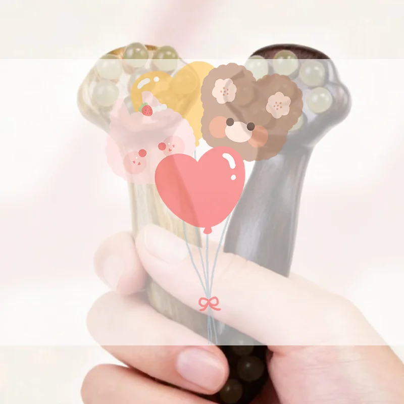 

Двусторонний инструмент для подтяжки фасции для лица с 11 латунными золотыми бусинами, сандаловым деревом, щек, глаза, красота, массаж, Гуа Ша, палочка, расслабление